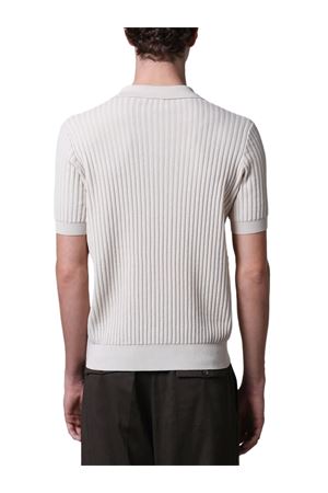 Polo a coste in puro cotone beige ROBERTO COLLINA | 261MYA1312403